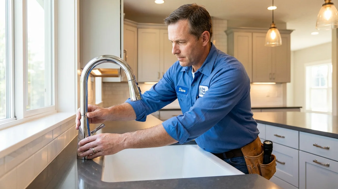 Kitchen faucet installation by Johns Plumbing LLC in Wynantskill
